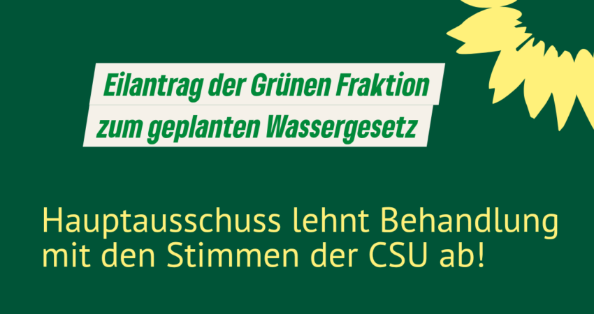 Eilantrag zum Wassergesetz abgelehnt